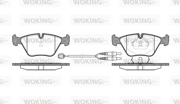 Woking P3703.22 - Тормозные колодки, дисковые, комплект autospares.lv