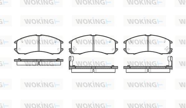Woking P3733.02 - Тормозные колодки, дисковые, комплект autospares.lv