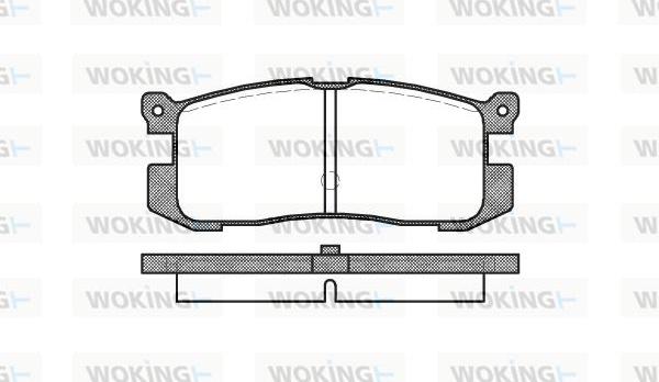 Woking P3723.00 - Тормозные колодки, дисковые, комплект autospares.lv