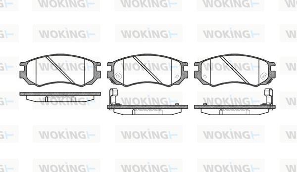 Woking P2953.02 - Тормозные колодки, дисковые, комплект autospares.lv