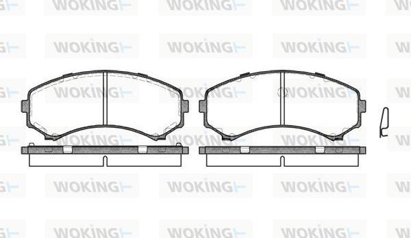 Woking P2963.00 - Тормозные колодки, дисковые, комплект autospares.lv