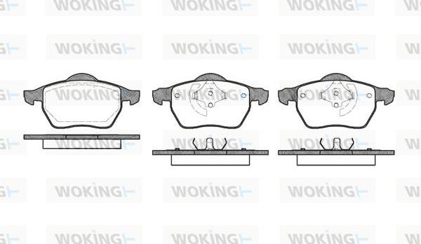 Woking P2903.50 - Тормозные колодки, дисковые, комплект autospares.lv