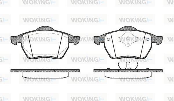 Woking P2903.00 - Тормозные колодки, дисковые, комплект autospares.lv