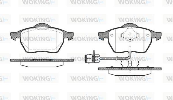 Woking P2903.02 - Тормозные колодки, дисковые, комплект autospares.lv