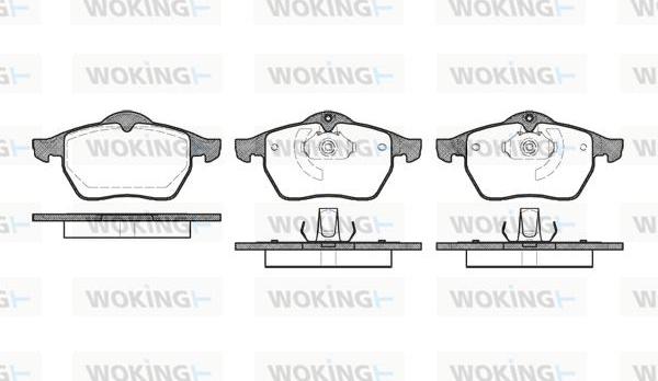 Woking P2903.10 - Тормозные колодки, дисковые, комплект autospares.lv