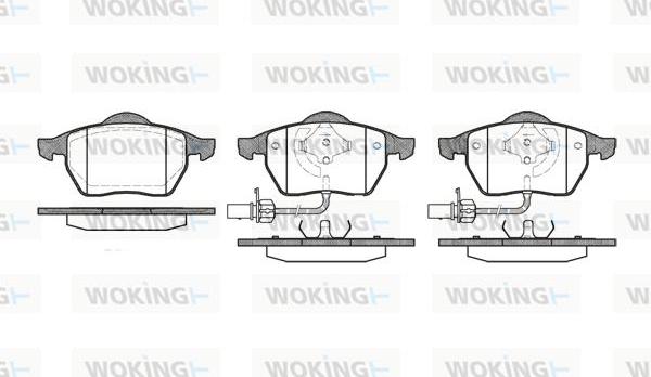 Woking P2903.22 - Тормозные колодки, дисковые, комплект autospares.lv