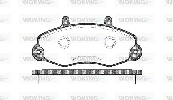 Woking P2913.00 - Тормозные колодки, дисковые, комплект autospares.lv