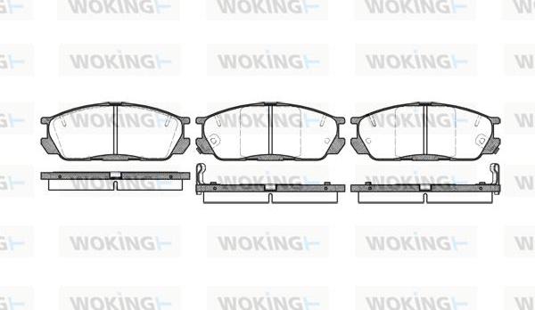 Woking P2983.02 - Тормозные колодки, дисковые, комплект autospares.lv