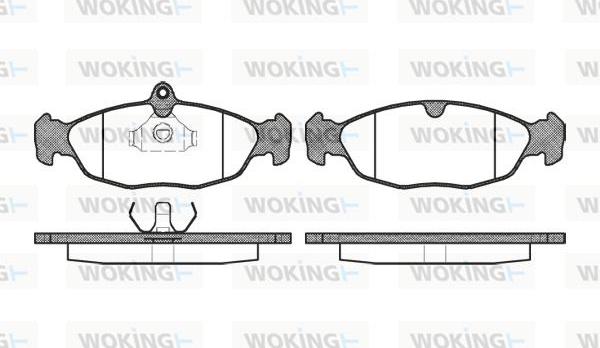 Woking P2933.00 - Тормозные колодки, дисковые, комплект autospares.lv