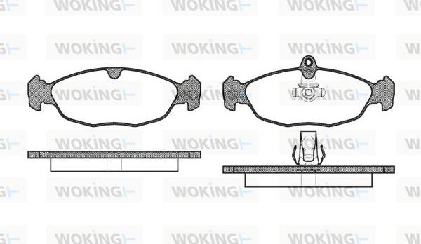 Woking P2933.30 - Тормозные колодки, дисковые, комплект autospares.lv