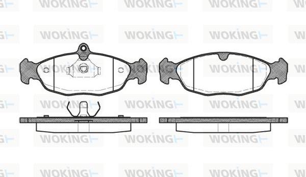 Woking P2933.20 - Тормозные колодки, дисковые, комплект autospares.lv