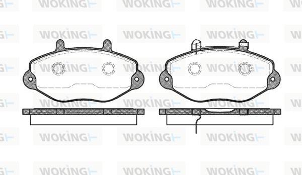 Woking P2923.02 - Тормозные колодки, дисковые, комплект autospares.lv