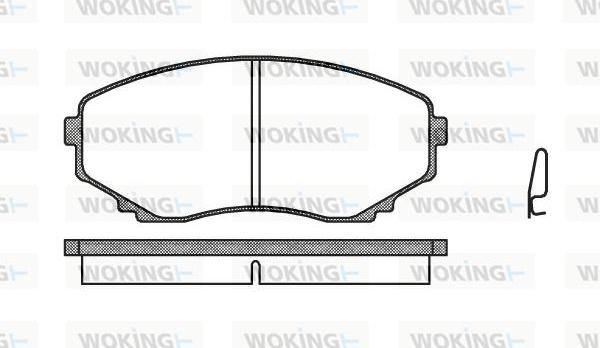 Woking P2973.00 - Тормозные колодки, дисковые, комплект autospares.lv