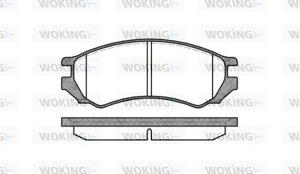 Woking P2443.00 - Тормозные колодки, дисковые, комплект autospares.lv