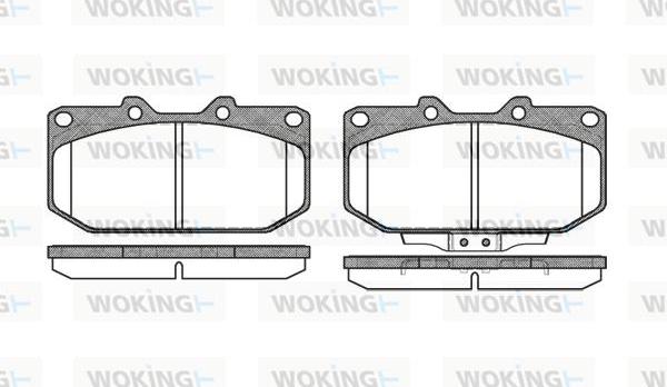 Woking P2483.02 - Тормозные колодки, дисковые, комплект autospares.lv