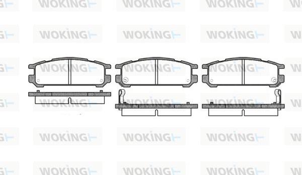 Woking P2423.02 - Тормозные колодки, дисковые, комплект autospares.lv