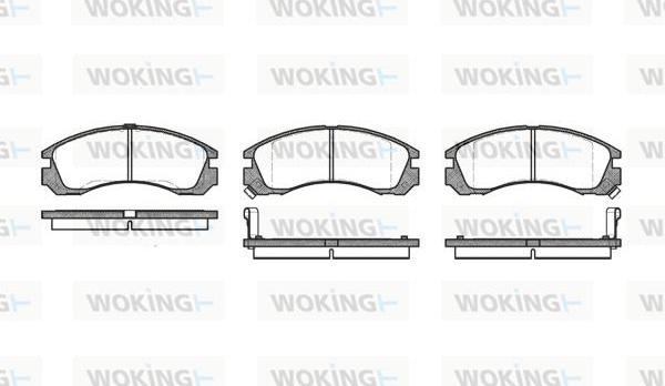 Woking P2543.02 - Тормозные колодки, дисковые, комплект autospares.lv