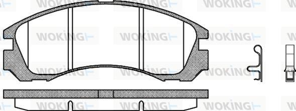 Woking P2543.32 - Тормозные колодки, дисковые, комплект autospares.lv