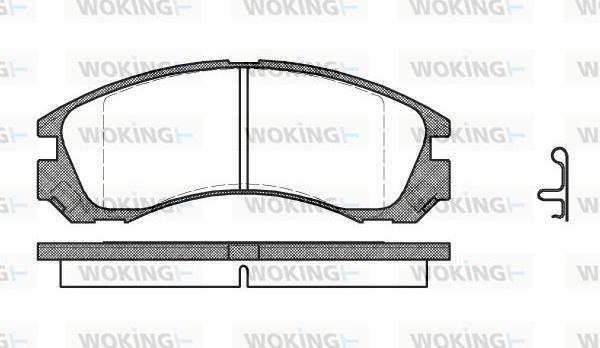 Woking P2543.22 - Тормозные колодки, дисковые, комплект autospares.lv