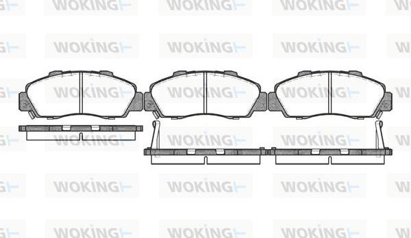 Woking P2513.02 - Тормозные колодки, дисковые, комплект autospares.lv