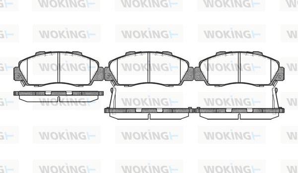 Woking P2513.32 - Тормозные колодки, дисковые, комплект autospares.lv