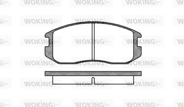 Woking P2573.00 - Тормозные колодки, дисковые, комплект autospares.lv