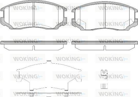 Woking P2573.32 - Тормозные колодки, дисковые, комплект autospares.lv