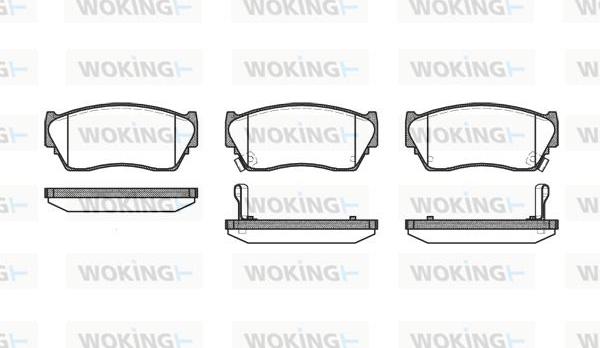 Woking P2643.02 - Тормозные колодки, дисковые, комплект autospares.lv