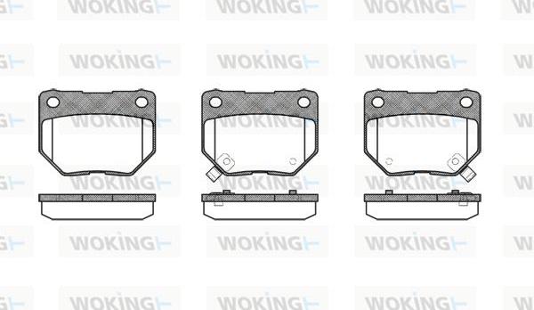 Woking P2653.02 - Тормозные колодки, дисковые, комплект autospares.lv