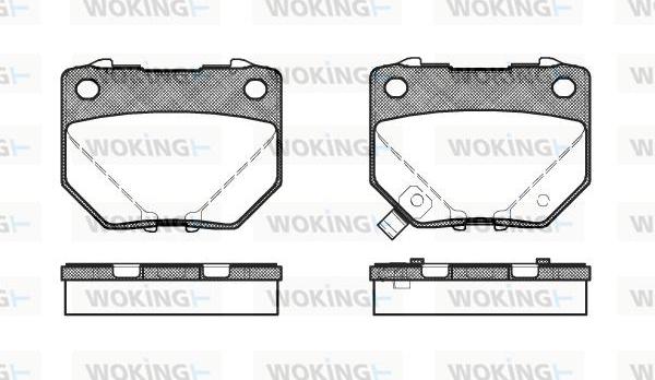 Woking P2653.21 - Тормозные колодки, дисковые, комплект autospares.lv