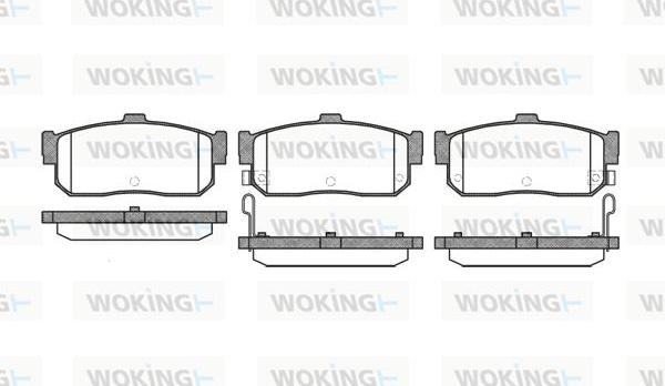 Woking P2663.22 - Тормозные колодки, дисковые, комплект autospares.lv