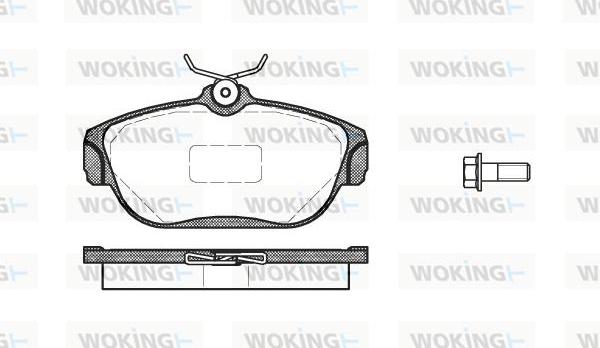 Woking P2683.00 - Тормозные колодки, дисковые, комплект autospares.lv