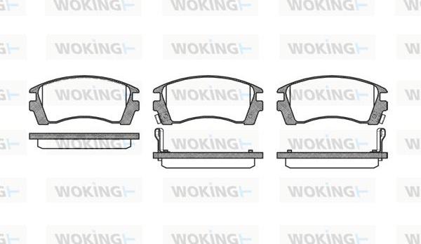 Woking P2633.02 - Тормозные колодки, дисковые, комплект autospares.lv