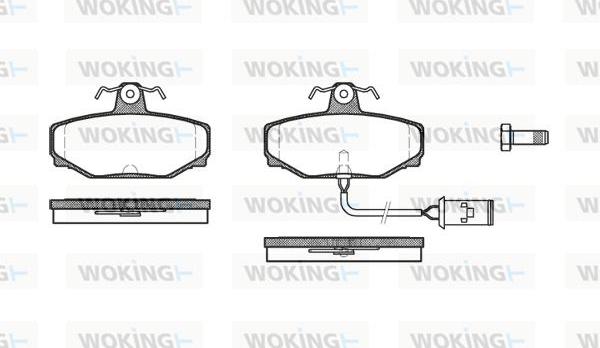 Woking P2043.02 - Тормозные колодки, дисковые, комплект autospares.lv