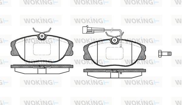 Woking P2053.12 - Тормозные колодки, дисковые, комплект autospares.lv