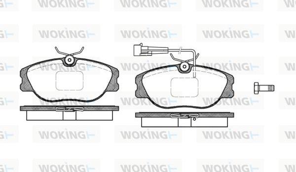 Woking P2053.31 - Тормозные колодки, дисковые, комплект autospares.lv