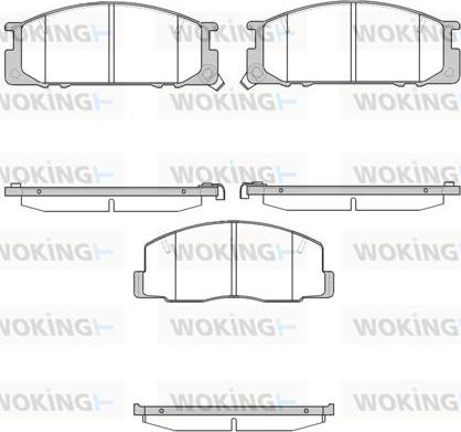 Woking P2063.12 - Тормозные колодки, дисковые, комплект autospares.lv