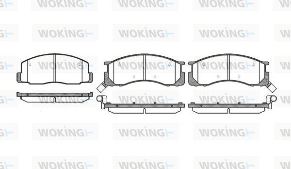 Woking P2063.32 - Тормозные колодки, дисковые, комплект autospares.lv