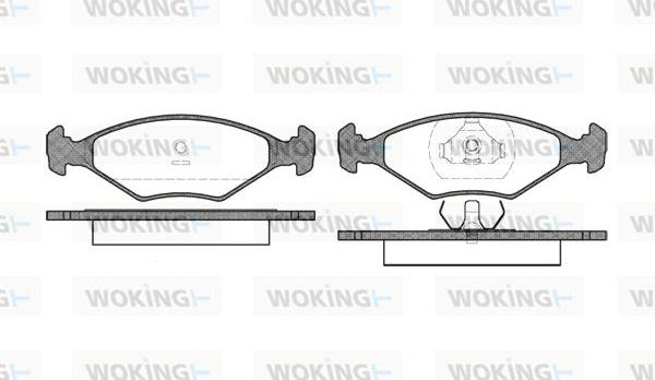 Woking P2013.00 - Тормозные колодки, дисковые, комплект autospares.lv