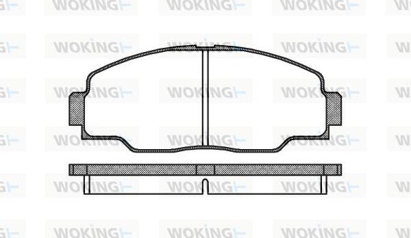 Woking P2083.00 - Тормозные колодки, дисковые, комплект autospares.lv