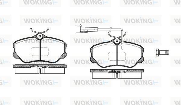 Woking P2033.02 - Тормозные колодки, дисковые, комплект autospares.lv