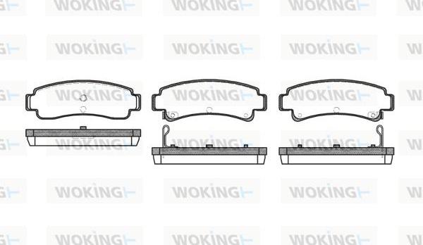 Woking P2023.02 - Тормозные колодки, дисковые, комплект autospares.lv