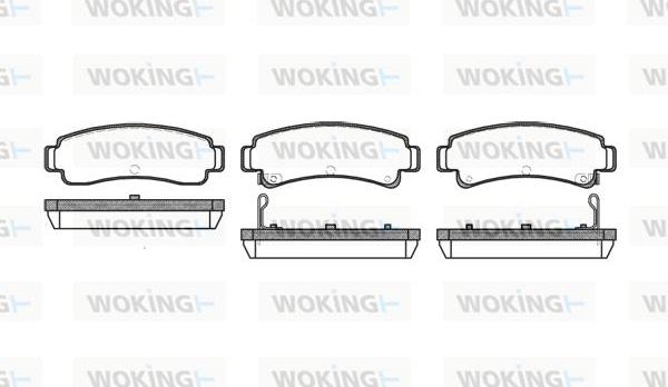 Woking P2023.12 - Тормозные колодки, дисковые, комплект autospares.lv