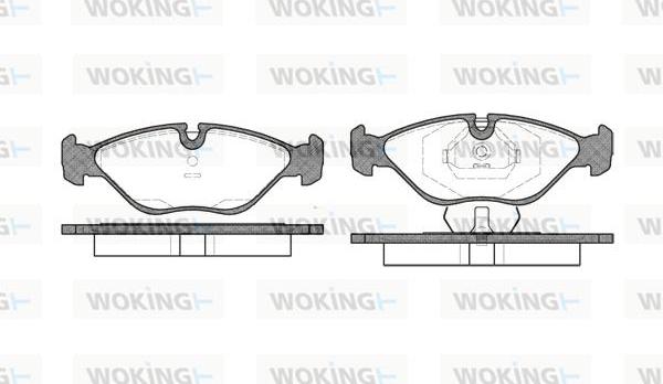 Woking P2193.00 - Тормозные колодки, дисковые, комплект autospares.lv