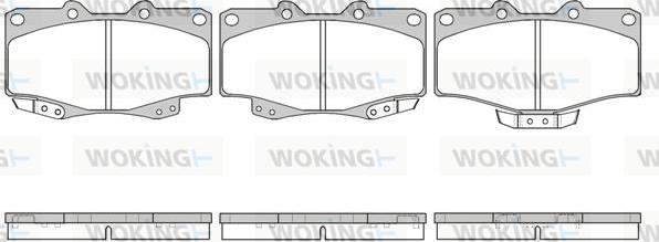 Woking P2153.04 - Тормозные колодки, дисковые, комплект autospares.lv