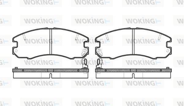 Woking P2163.04 - Тормозные колодки, дисковые, комплект autospares.lv
