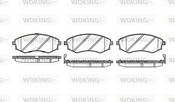 Woking P2183.42 - Тормозные колодки, дисковые, комплект autospares.lv