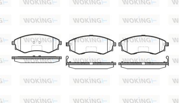 Woking P2183.52 - Тормозные колодки, дисковые, комплект autospares.lv