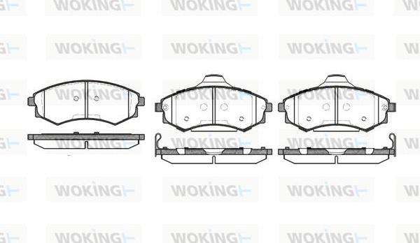 Woking P2183.06 - Тормозные колодки, дисковые, комплект autospares.lv