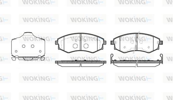 Woking P2183.03 - Тормозные колодки, дисковые, комплект autospares.lv